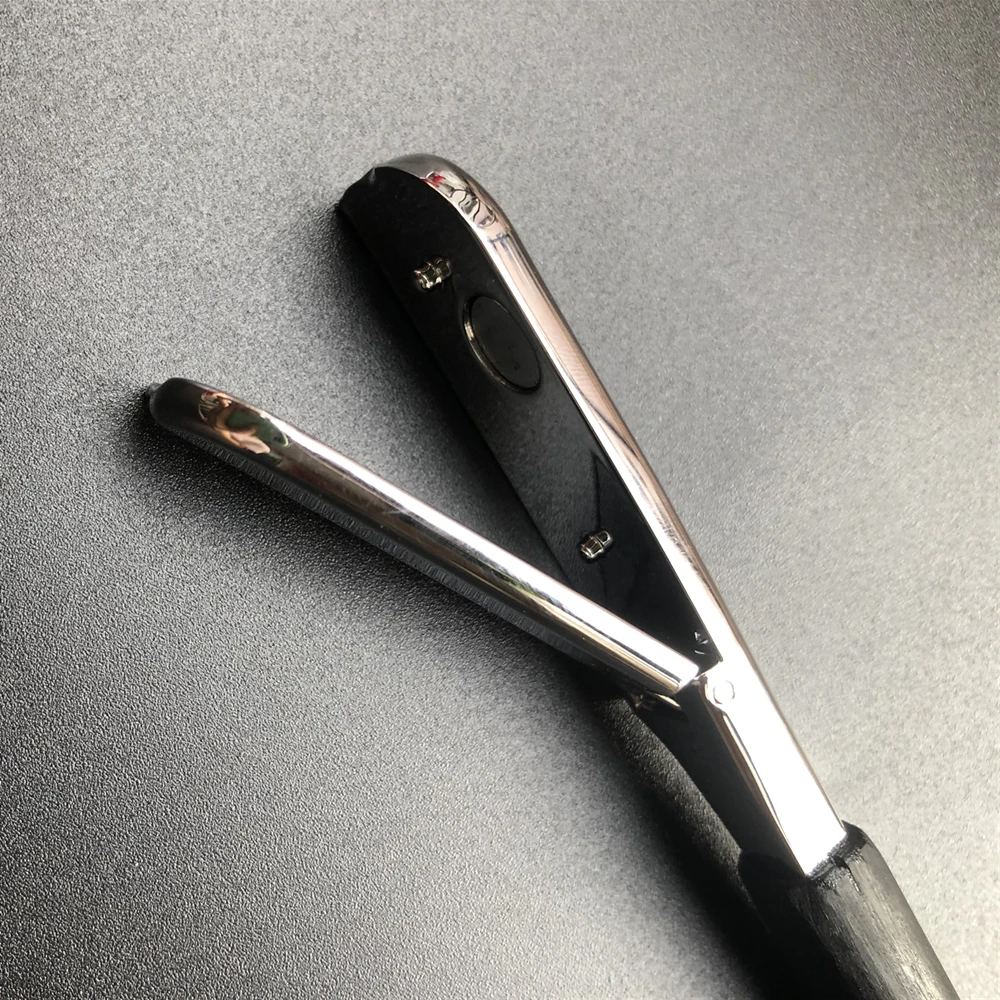 

Magnetic Replacement Blade Razor Holder Electroplating Cutter Head Stainless Steel Straight Razor Hairdressing Shaver G0113