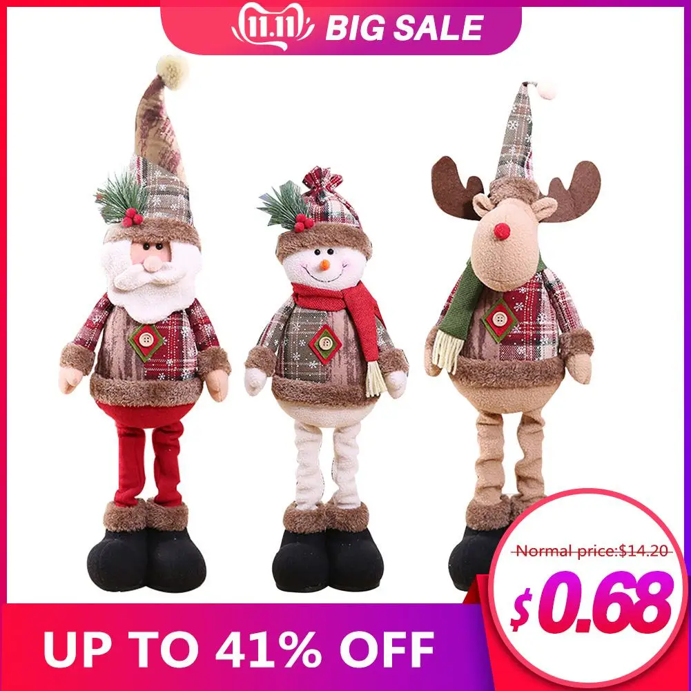 

Christmas Dolls Innovative Elk Santa Snowman Window Decor New Year Merry Christmas Decorations For Home Kids Gifts Navidad 2021