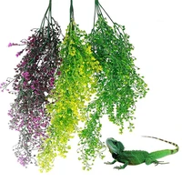 dropshipping aquarium ornament artificial bright color plastic fish tank simulation decor rattan cane for garden
