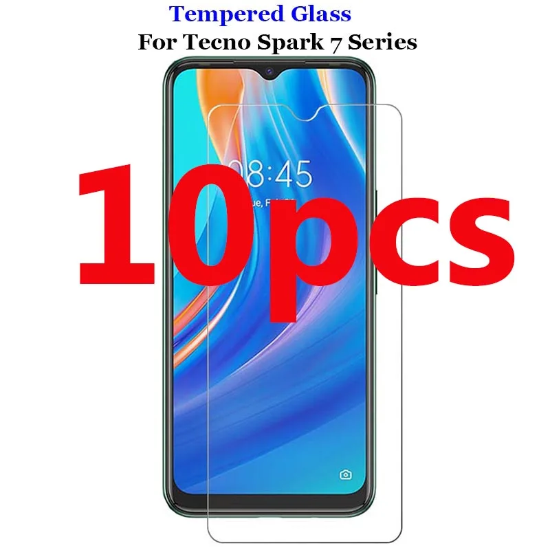 

10 шт., защитное закаленное стекло для Tecno Spark 7 7T Pro 7P