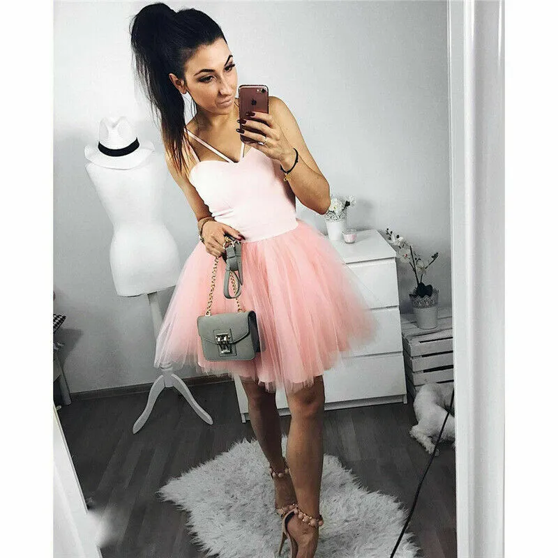 Женское кружевное Тюлевое платье пачка на бретельках официальное вечернее