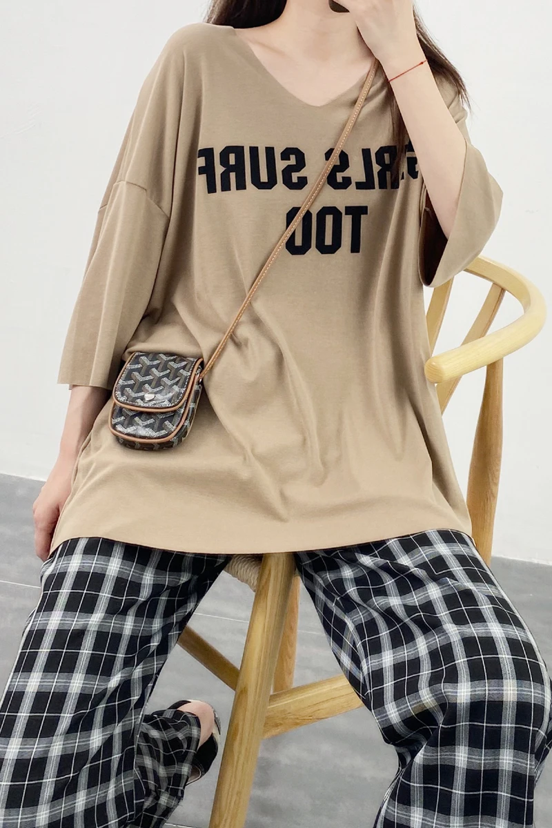 

Korean Fashion Letter Graphic T Shirts Tube Short Top Casual Tee Shirt Women's T-shirt DM001