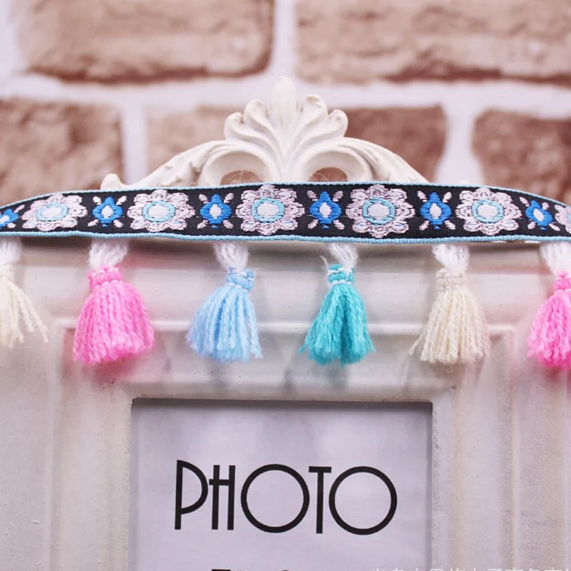 1 ярдов бахрома отделка кисточки в этническом стиле кружевная ткань занавеска