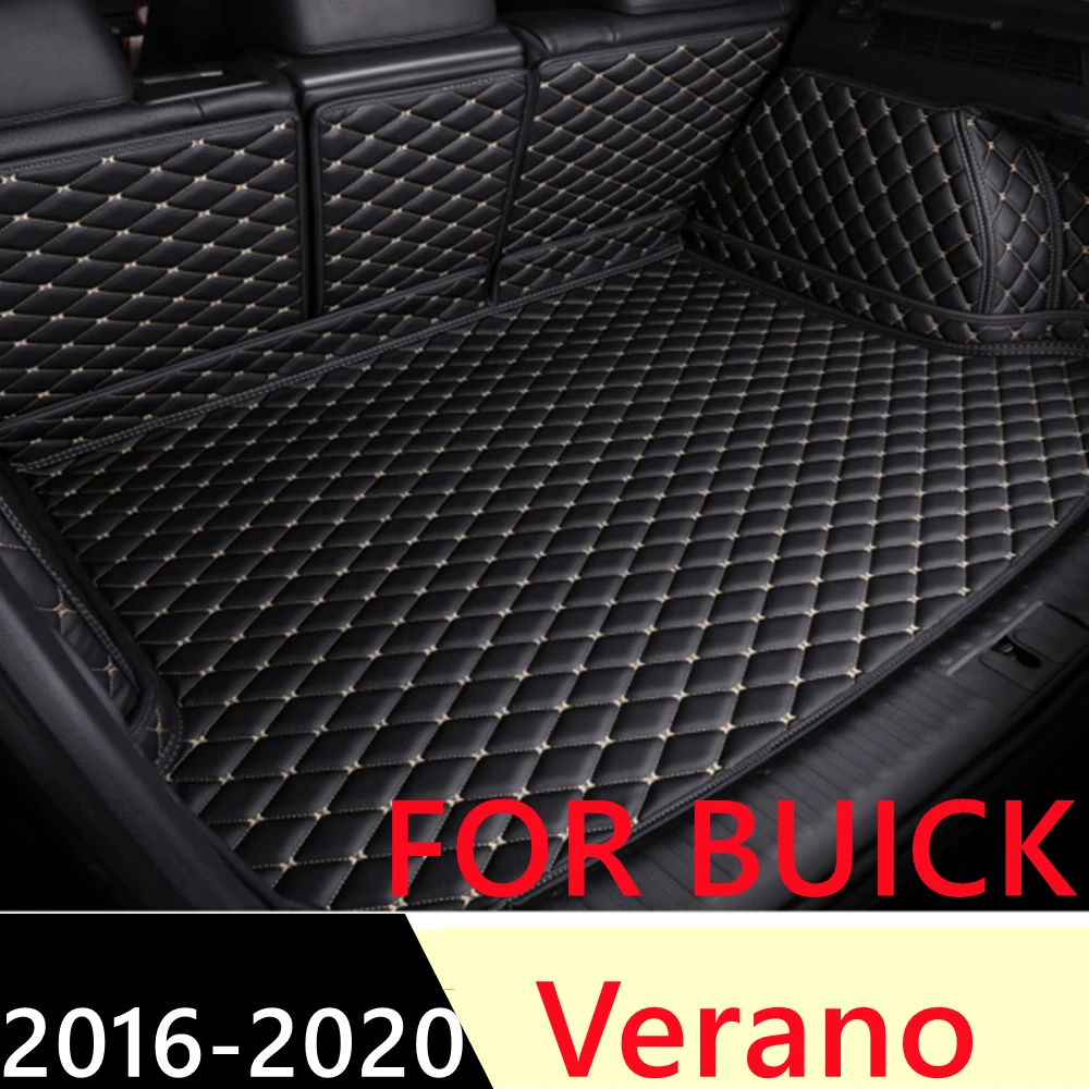 

SJ Custom Fit Full Set Waterproof Car Trunk Mat AUTO Parts Tail Boot Tray Liner Cargo Rear Pad Cover For BUICK Verano 2016-2020