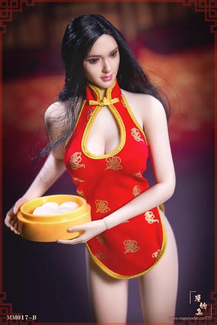 

5 Colors 1/6 Scale MM017 Female Sexy Chinese Restaurant Waitress Ultra Short Cheongsam Women Figure Clothes Set for 12" Action