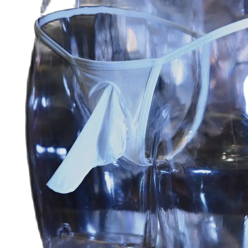 Мужские сетчатые стринги сексуальный глянцевый комплект JJ Трусы в виде слона