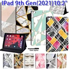 Чехол для планшета Apple IPad 9 10,2 дюйма, кожаный чехол-подставка 9-го поколения 2021 + стилус