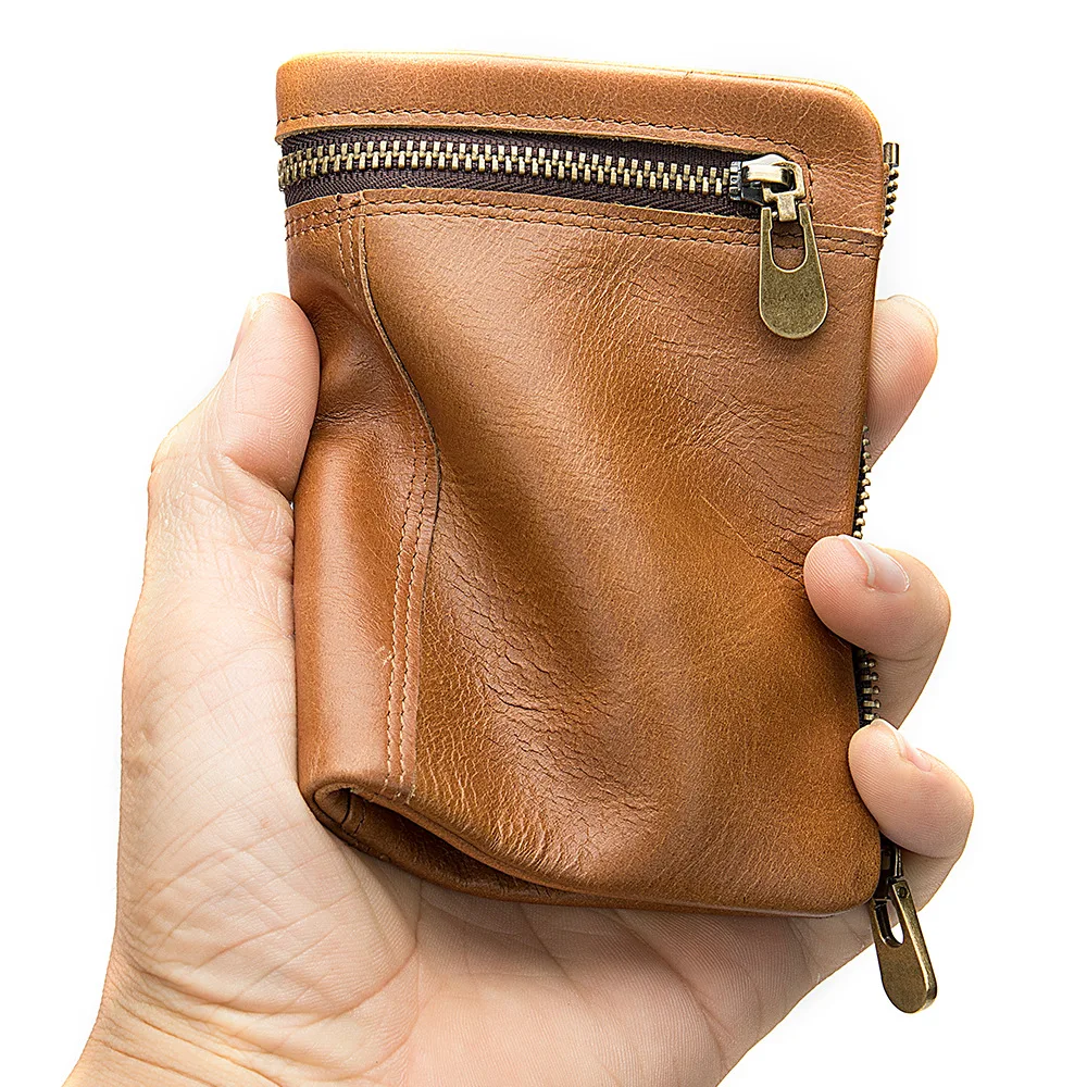 Маленький мини мужской кошелек из натуральной кожи портмоне ультра тонкий