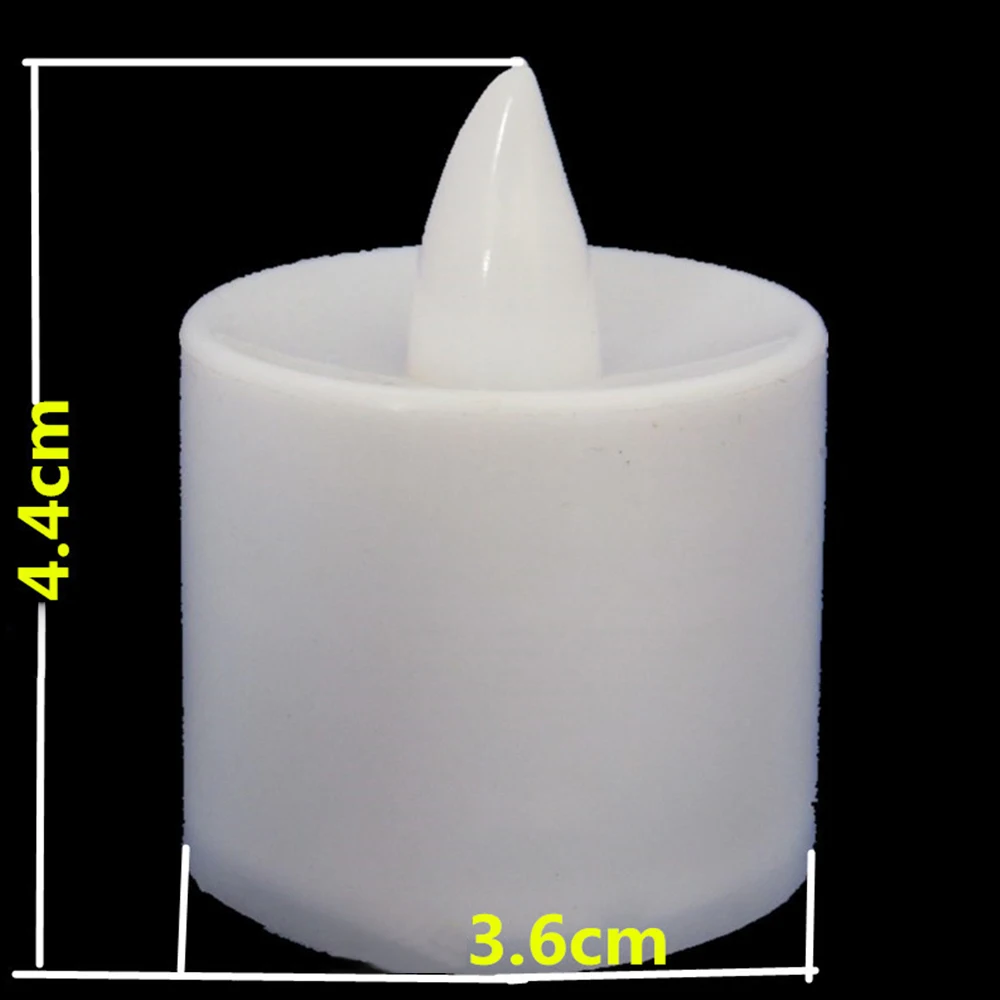 24 шт./компл. LED лампы в форме свечи светильник Батарея работает чай на новый год