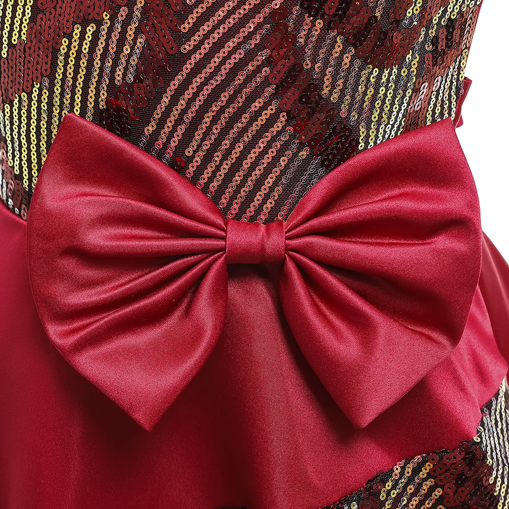 

Girl dress princess dress irregular dress sequin dress bow girl party dress girl clothes