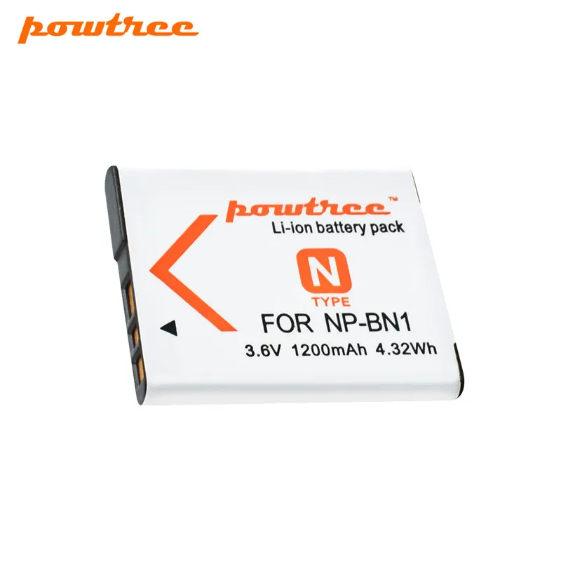 Аккумулятор Powtree 1200 мАч аккумулятор NP BN1 NPBN1 для SONY DSC WX220 WX150 камеры W390 и W630 с