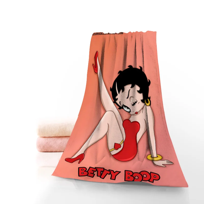 

Custom Betty Boop 35*75cm Face Towels Facecloth Microfiber Washcloth Quick drying Sports Towel