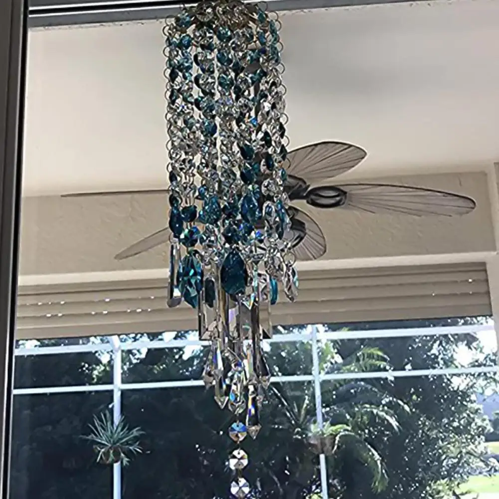 

Wind Chimes Decorative Eye-catching Glass Faux Crystal Wind-bell Balcony Decoration for Daily Life Decoration