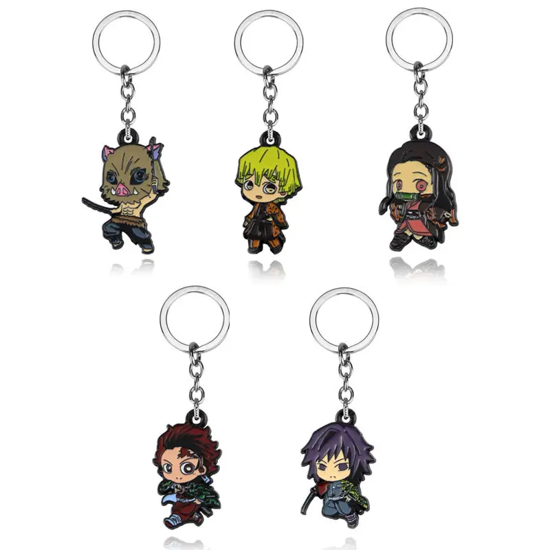 

Anime Demon Slayer Kimetsu No Yaiba Keychain Acrylic Ghost Blade Pendants Cute Cartoon Bag Key Chains Cosplay Jewelry Gift