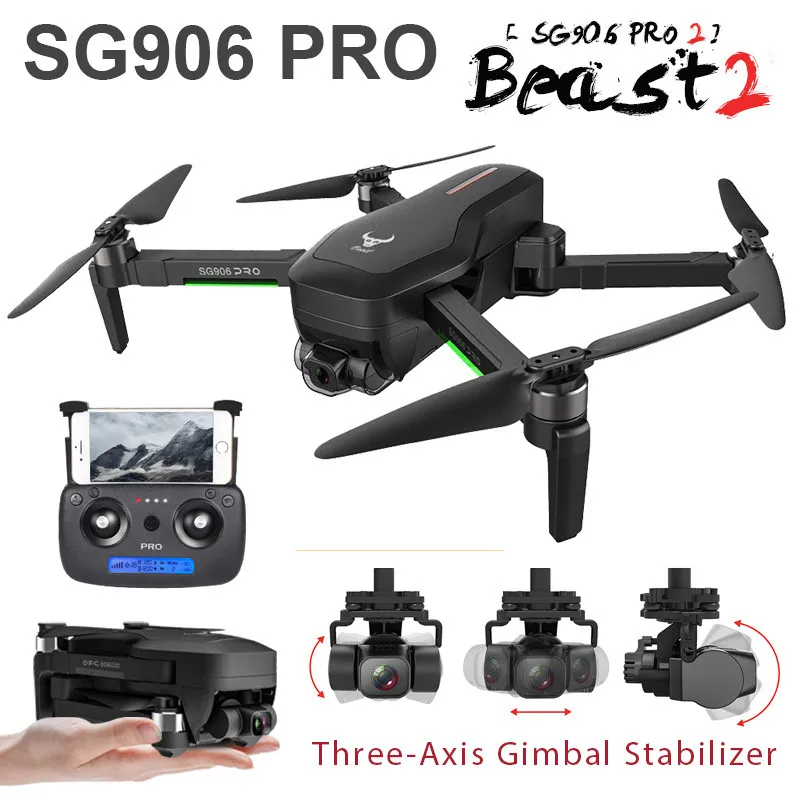

Квадрокоптер SG906 PRO PRO2 Beast 2 GPS 3-осевой карданный, Дрон с двойной камерой, Wi-Fi, 50X зум, VS F11