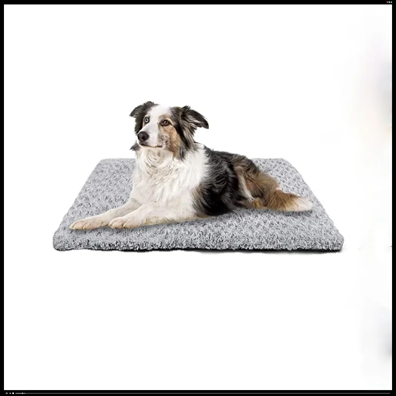 

Pets Plush Dog Bed omfortable Faux Fur Washable Crate Mat with Anti-Slip Backing for Jumbo Large Medium Dogs and cats