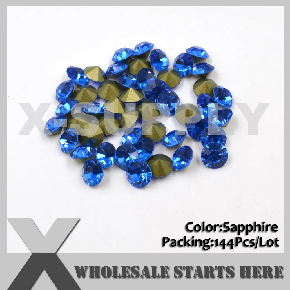 SS38(8 мм) сапфировый съемный стразы заостренный острый задник используется для