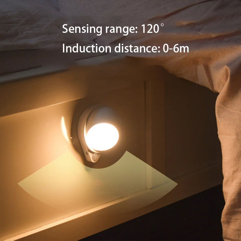 Motion Sensor Night Light LED Cabinet USB Charging Touch Switch Dimmable Stair Corridor Wall 18650 Battery | Лампы и освещение
