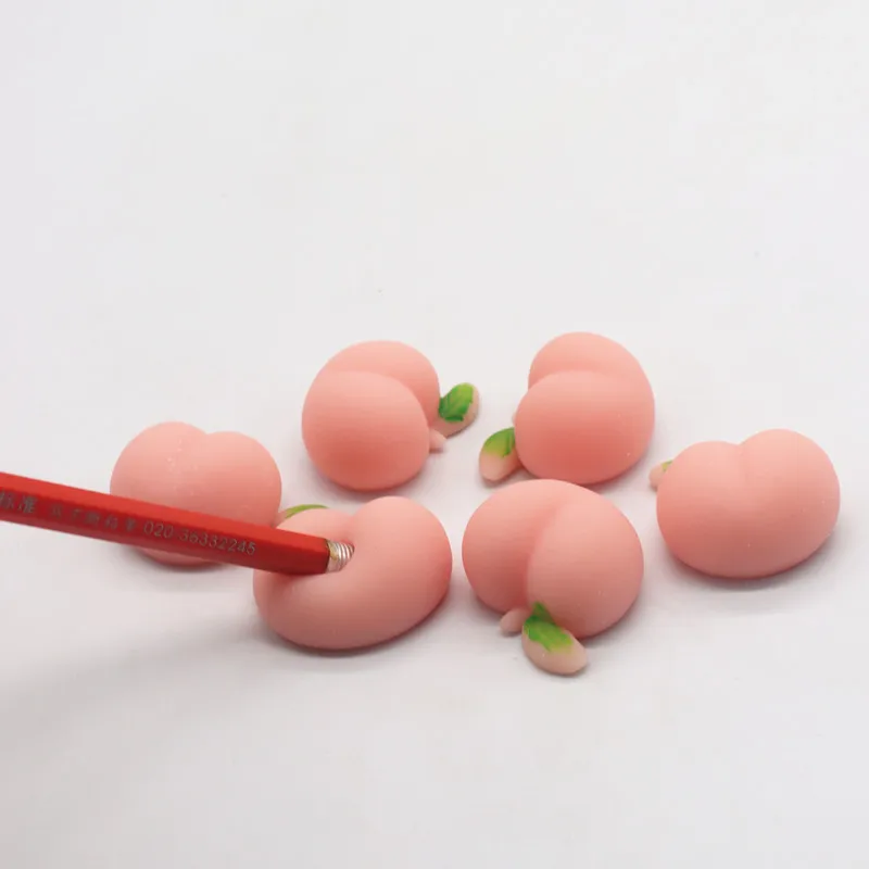 

Cute Mini Simulation Peach Pink Artificial Fruit Peach Fake Resilient Peach Soft Rubber Peach Toys Pinchable Peach Gift Favor