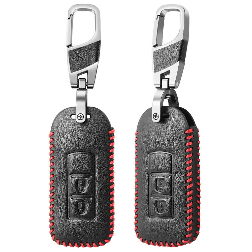 Кожаный чехол для автомобильного ключа Mitsubishi Outlander Lancer 10 Pajero Sport L200 ASX RVR защитный