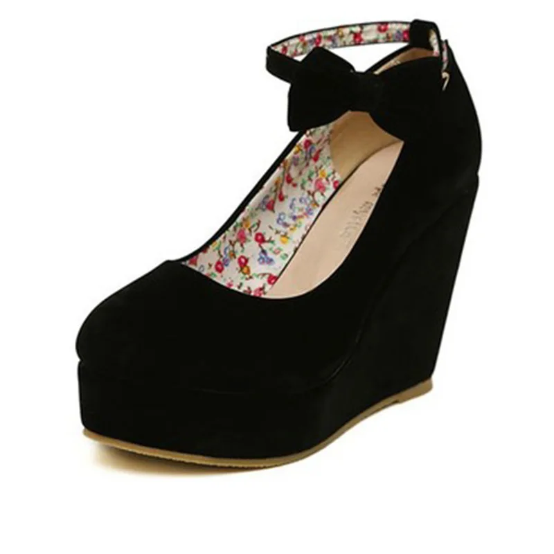 2020 на высоком каблуке Женские туфли лодочки размера плюс На платформе танкетке