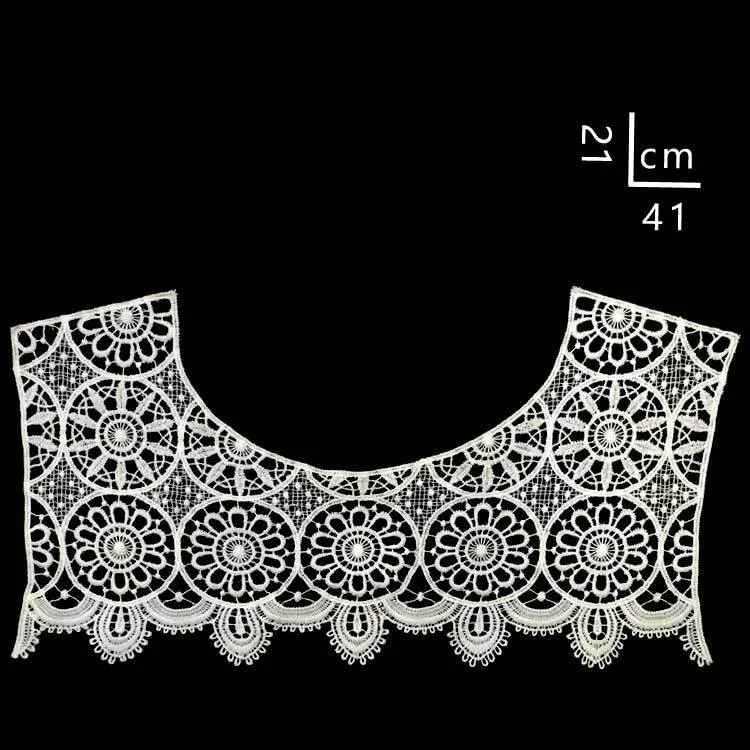 С вышивкой с круглой горловиной для творчества искусственные Съемная воротники