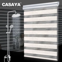 free shipping double layer zebra blinds silver dust cover day and night roller blinds for customized size