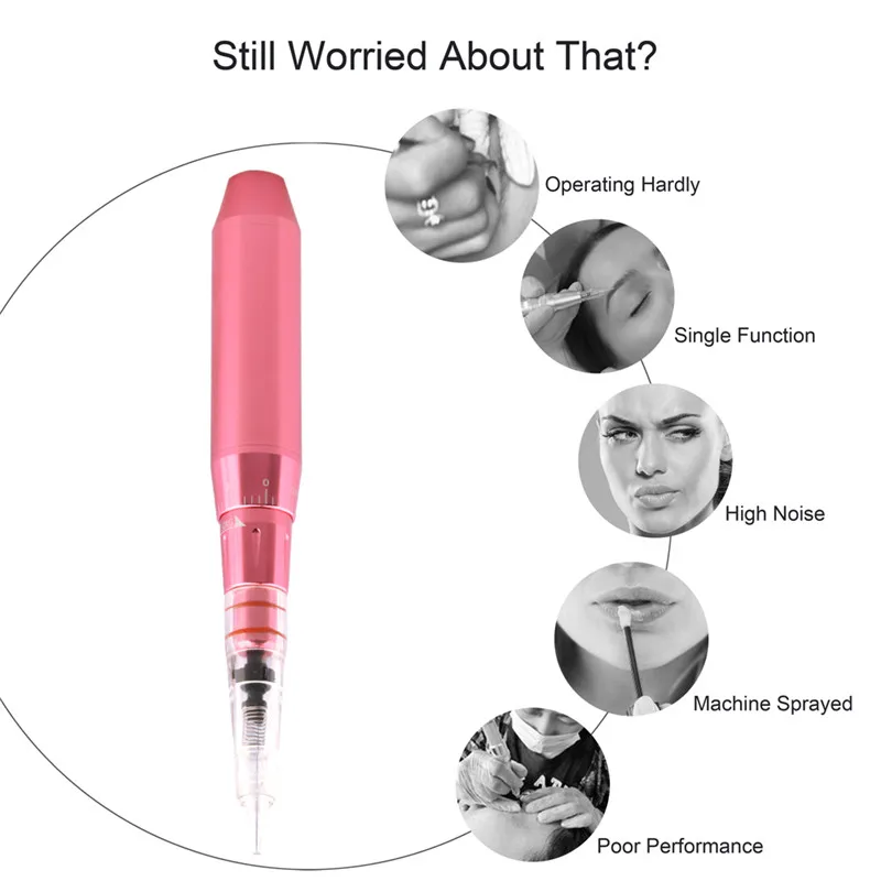 Permanent Makeup Rotary Tattoo Pen Machine Professional Machine For Eyebrow Tattoo Microblading Kits With Tattoo Needle Kits