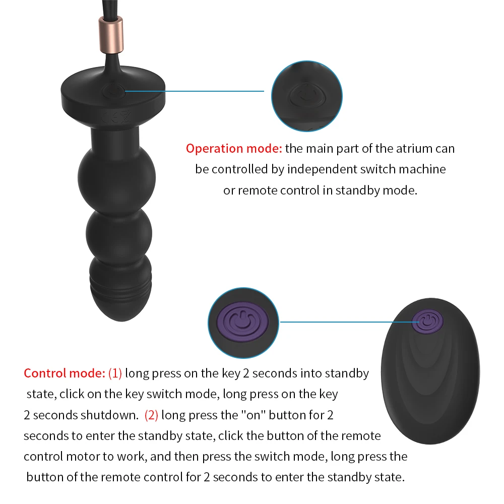 Беспроводной дистанционный Анальный вибратор для мужчин и женщин Вибратор