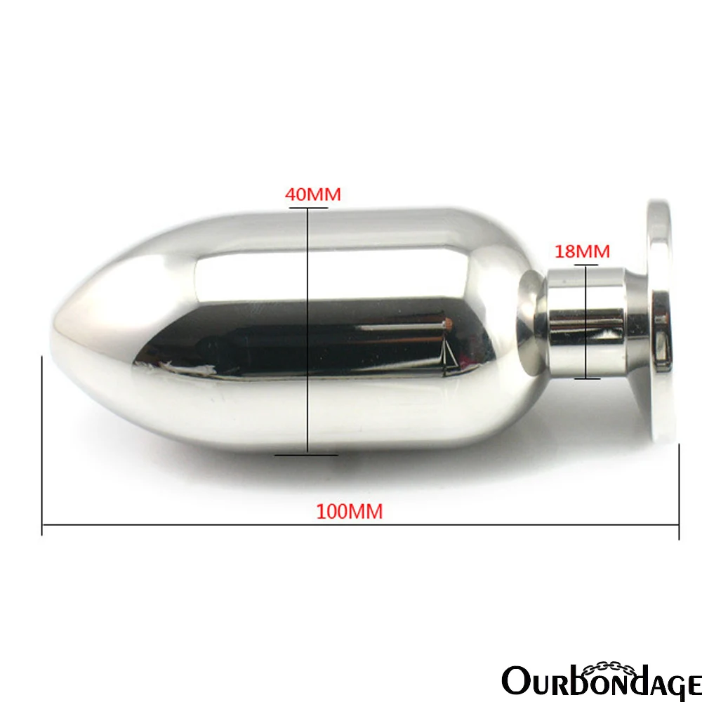 Ourbondage Нержавеющая сталь мыть Анальная пробка расширения резиновая труба Для