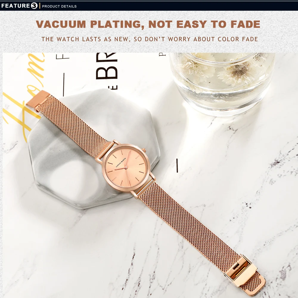 Часы наручные Hannah Martin женские кварцевые роскошные брендовые водонепроницаемые с