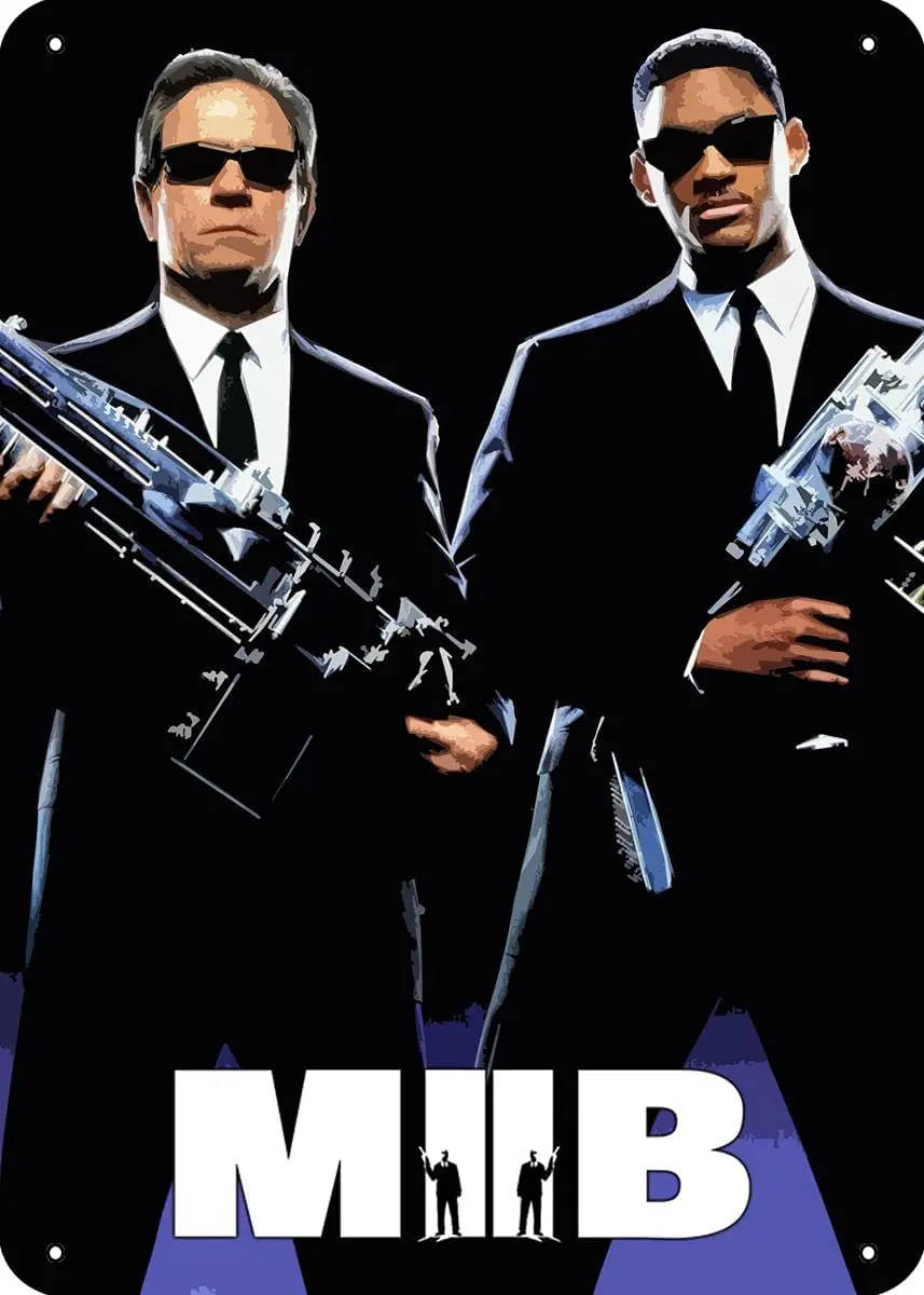 Плакат мужчина в черном цвете плакат из фильма металлический жестяной знак 12X8