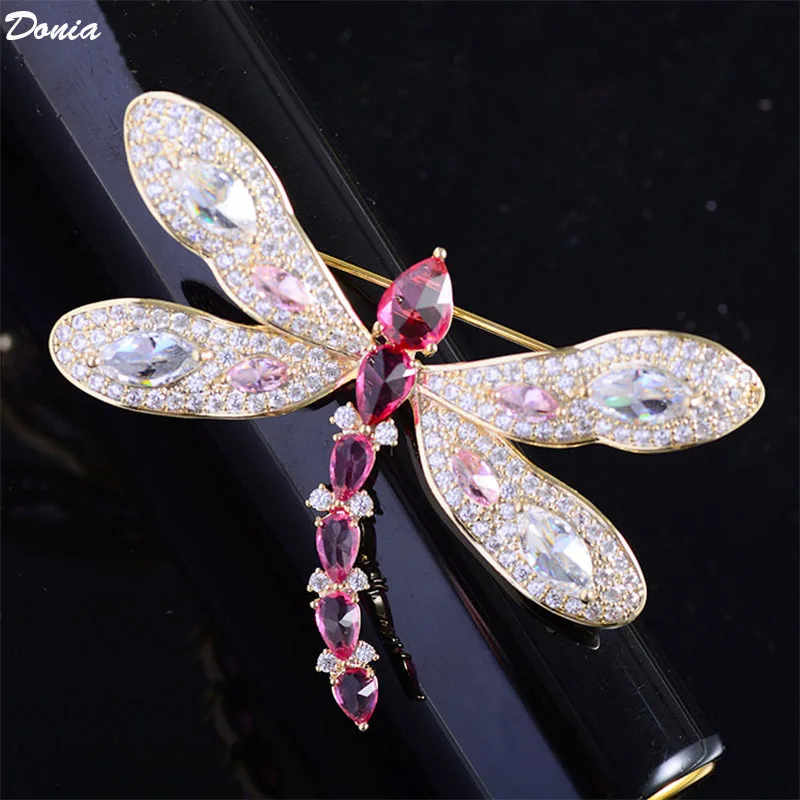 

Donia Jewelry Luxury AAA zircon brooch dragonfly brooch fashion insect temperament pin jacket jewelry accessories