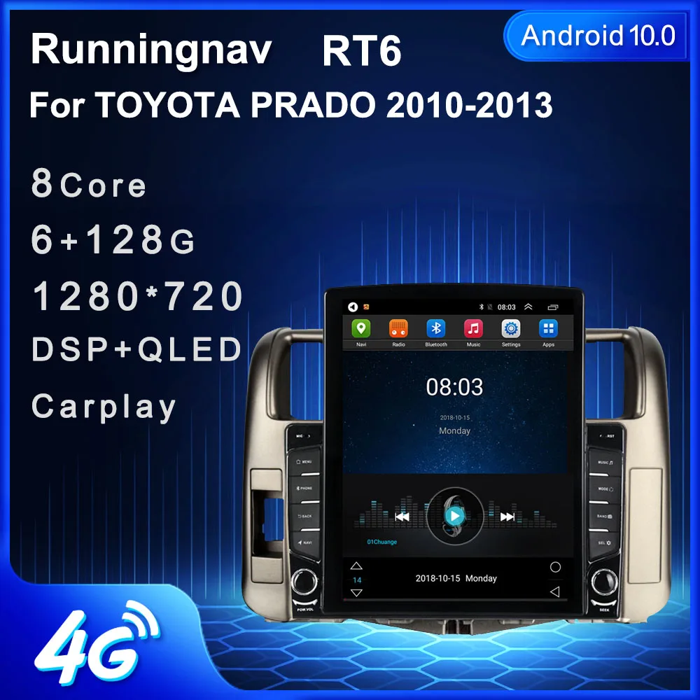 9 7 &quotAndroid 10 1 для TOYOTA PRADO 2010 2011 2012 2013 Tesla автомобильное радио мультимедийный