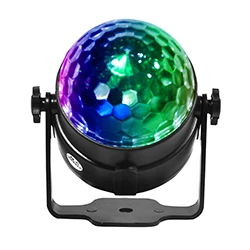3W Mini Magic Ball Светодиодная сценическая лампа DJ KTV диско лазерный светильник вечерние светильник s Звук ИК пульт дистанционного управления Рождественский проектор мини RGB 3 Вт хрустальный магический шар - Цвет: 3W Mini Magic Ball