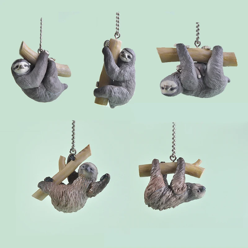 

Japan Genuine QUALIA Gashapon Capsule Toys Animal Table Ornaments Decoration Doll Model Hanging Drop Simulation Sloth Pendant