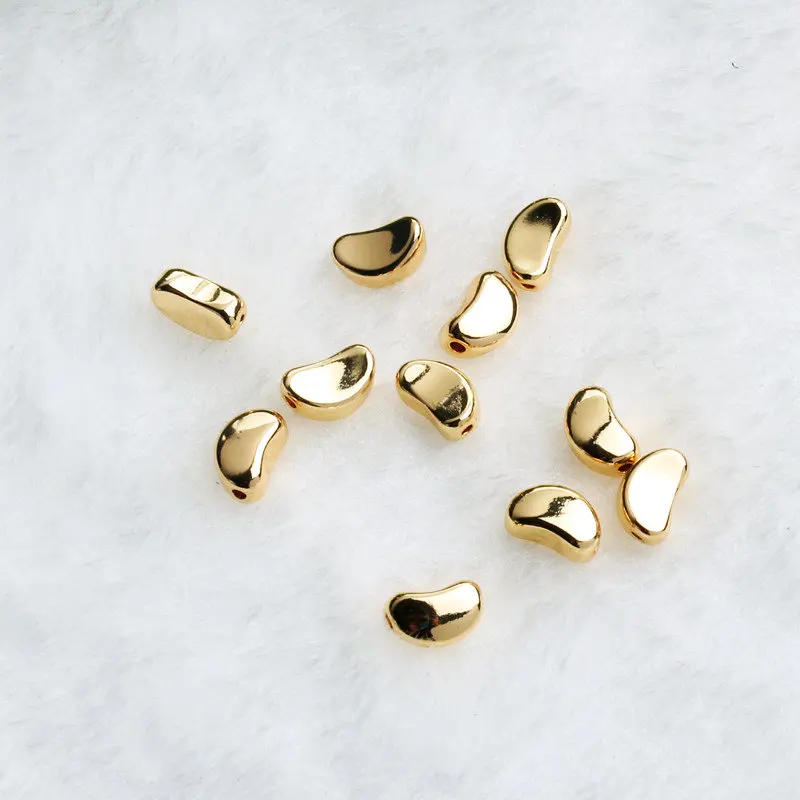 

5,5*9 мм из 14-каратного золота с Цвет с латунным покрытием горох Форма бусины Spacer Бусины Высокое качество для ювелирных изделий