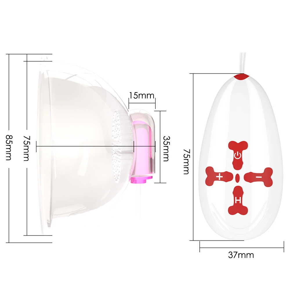 Nipple Suction Cup Vibrator Tongue Lick 18 Speeds Electric Breast Pump Enlarge Massager Sex Toy for Woman | Красота и здоровье