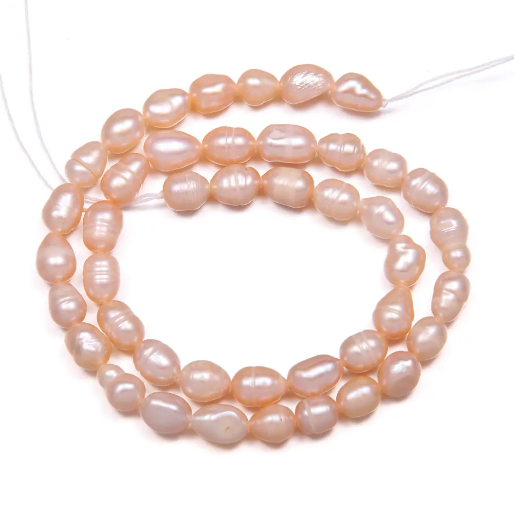 Natural Freshwater Pearl Beads High Quality 34cm Rice Shape Punch Loose for DIY Elegant Necklace Bracelet Jewelry Making | Украшения и