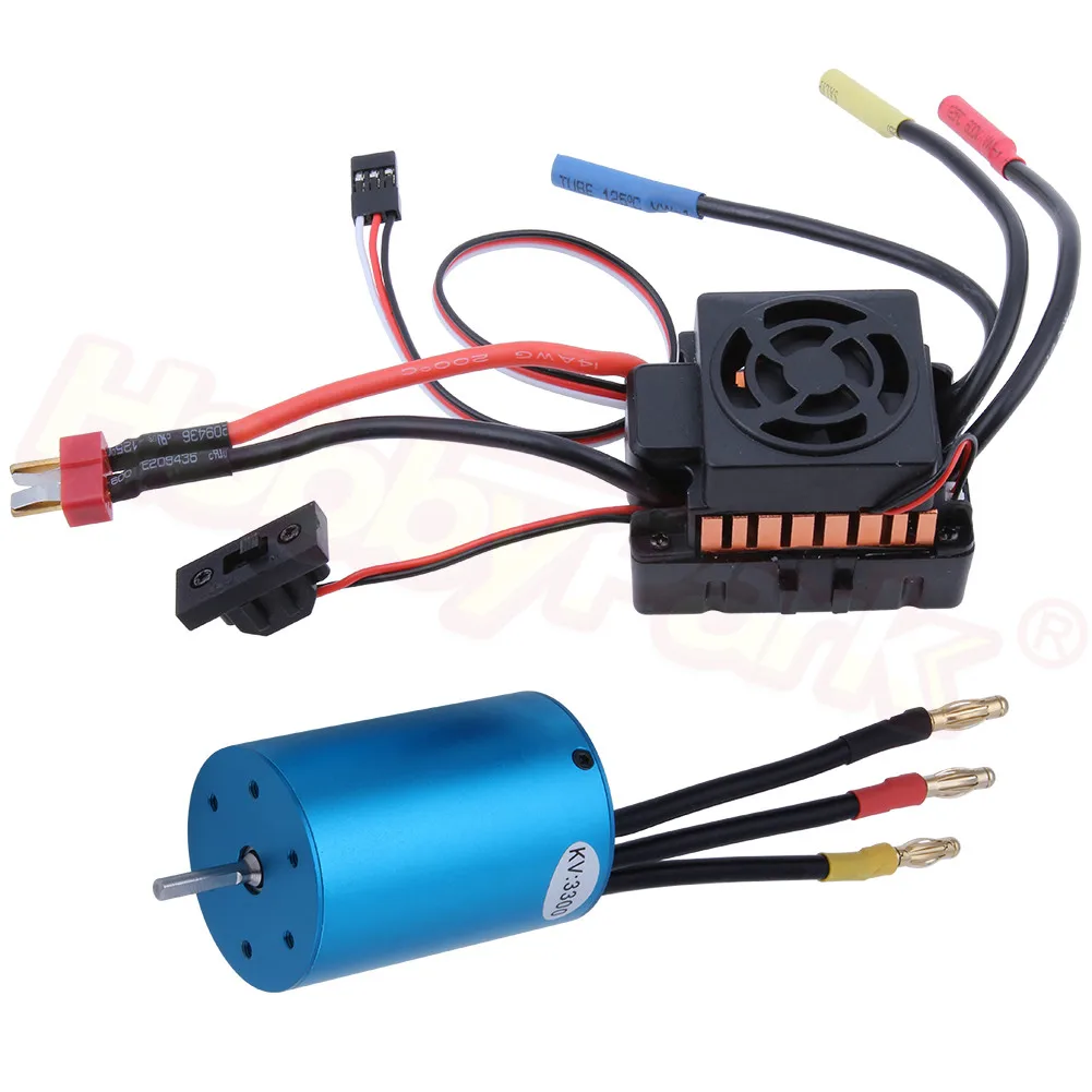 540 бесщеточный двигатель 3300KV и 60A водонепроницаемый ESC комбинированный набор