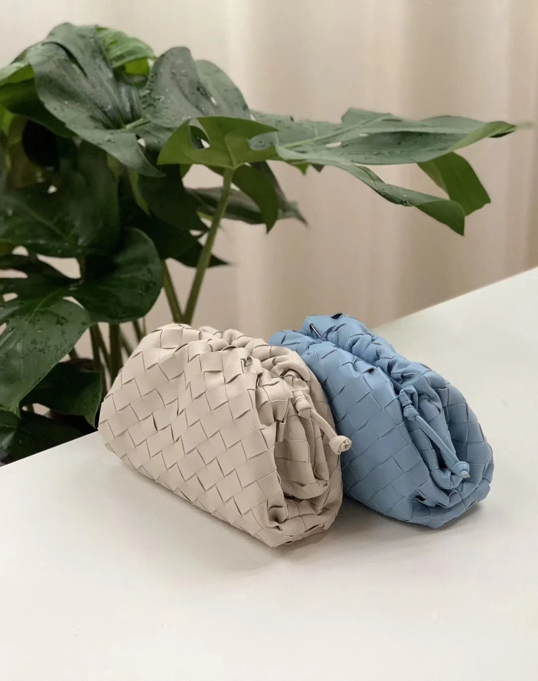 

Hot Sales Handmade Woven Leather Hobo Clutch Bag Cow Split Leather Bag Single Shoulder Cross Body Women Bag Fashionable