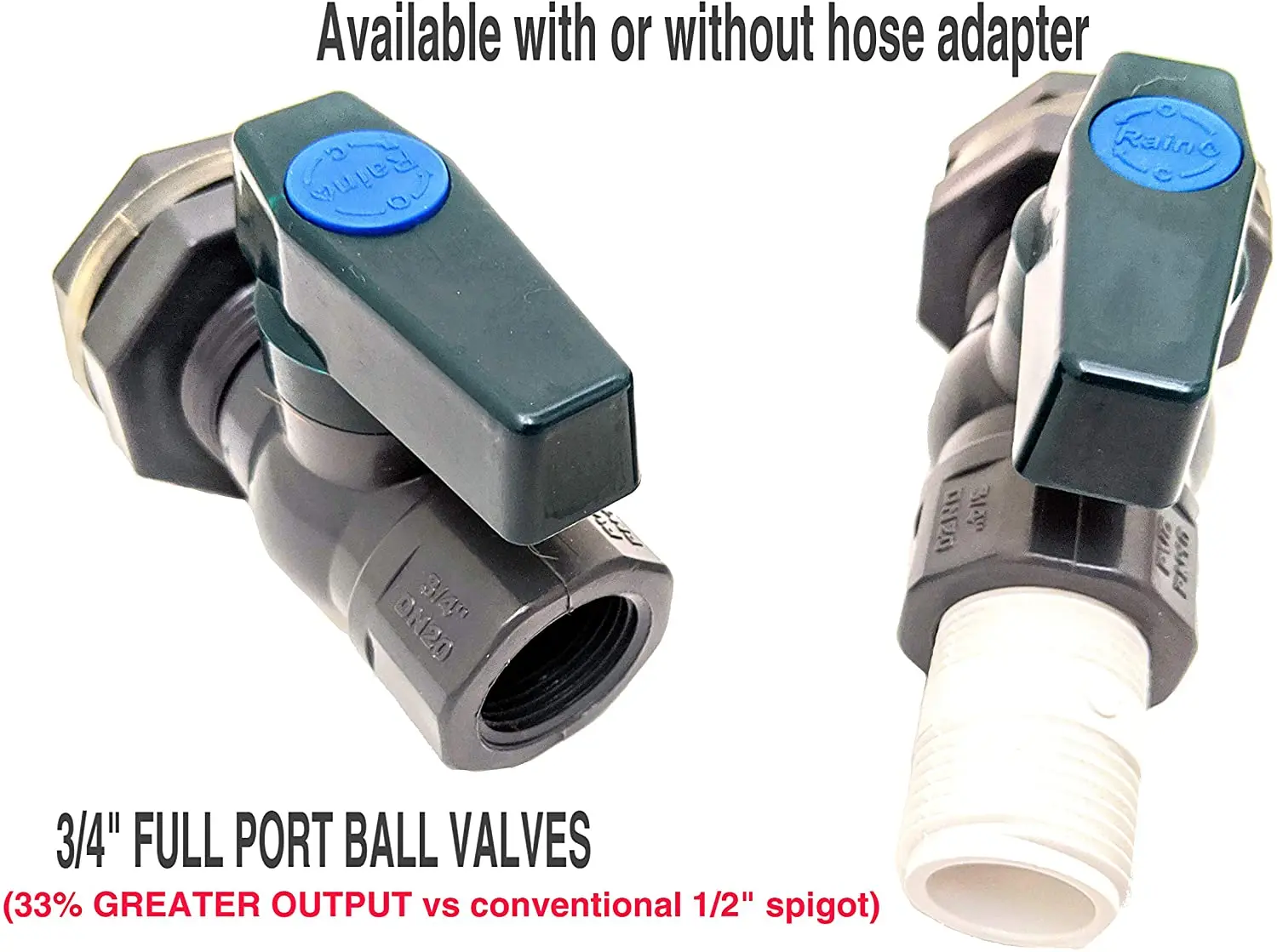 SCB 25 мм Rain Barrel Spigot Kit - 3/4 &quotПВХ полный порт шаровой клапан с переборкой фитинг +