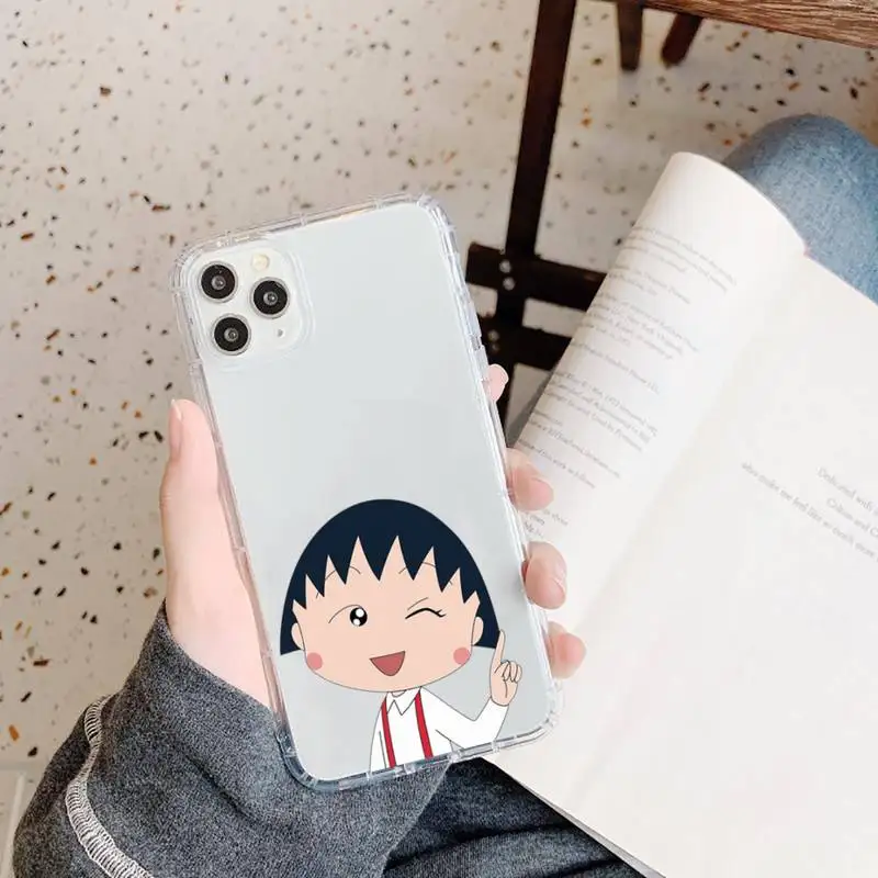 

Chibi Maruko cute girl luxury shell Phone Case Transparent soft For iphone 5 5s 5c se 6 6s 7 8 11 12 plus mini x xs xr pro max