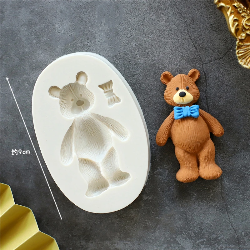 Мужская форма для украшения галстука бороды медведей помадки торта шоколада