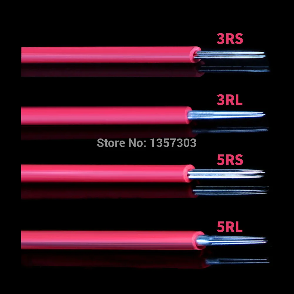Иглы для микроблейдинга 3R/3RS/5R/5RS иглы полуперманентного макияжа с затенением 50