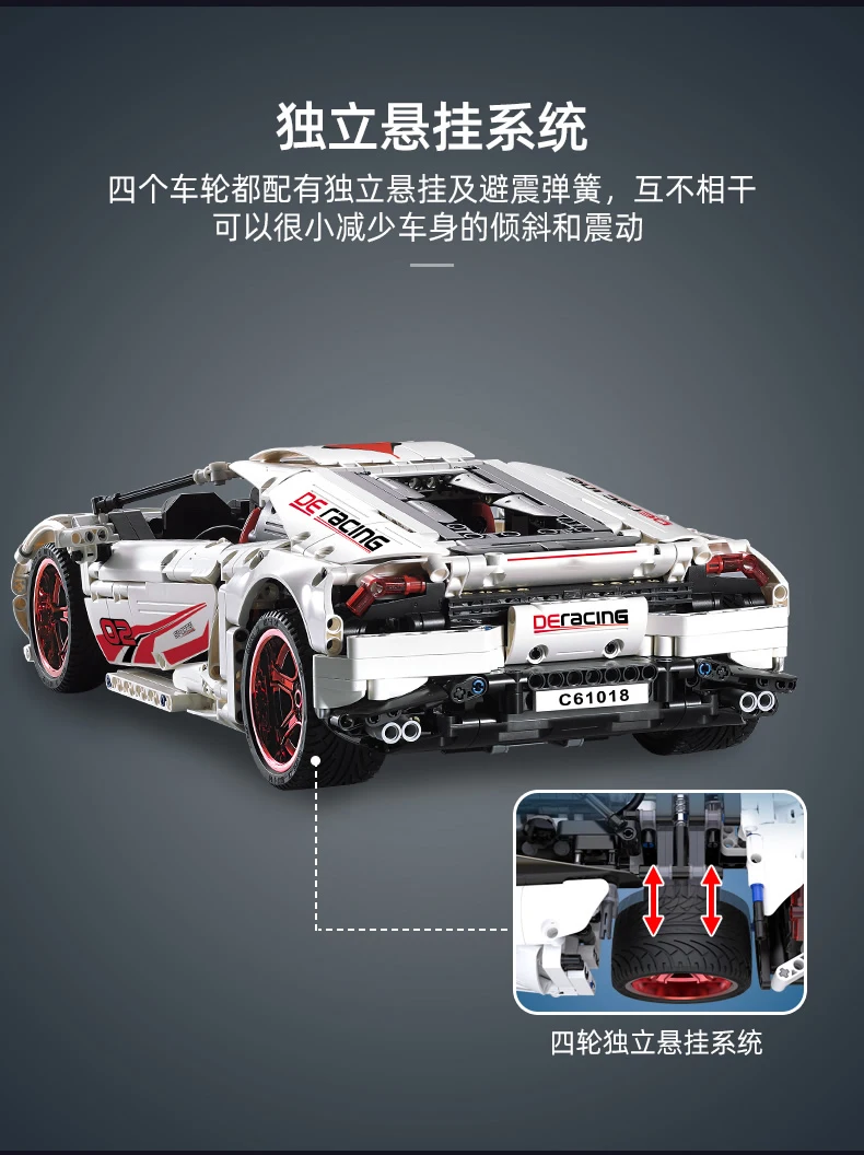

Mailackers City Racing Car Remote Control Sport Vehicle High Tech RC Car Building Blocks Bricks Educational Kid Toy For Boy Gift