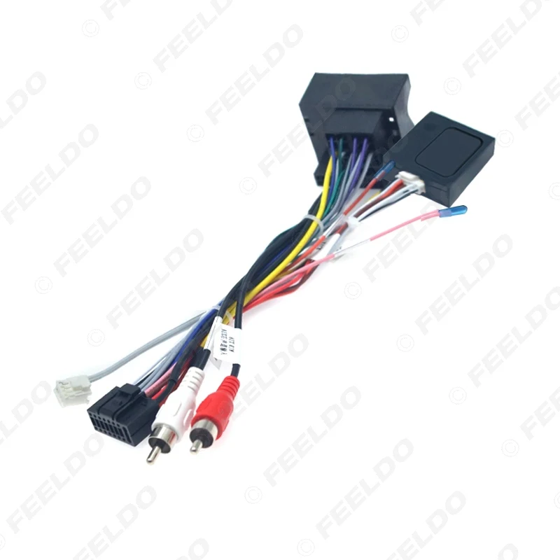FEELDO Car Stereo Audio 16PIN Android Power Cable Adapter With Canbus Box For BMW X1 E90 Wiring Harness #HQ3325 | Автомобили и