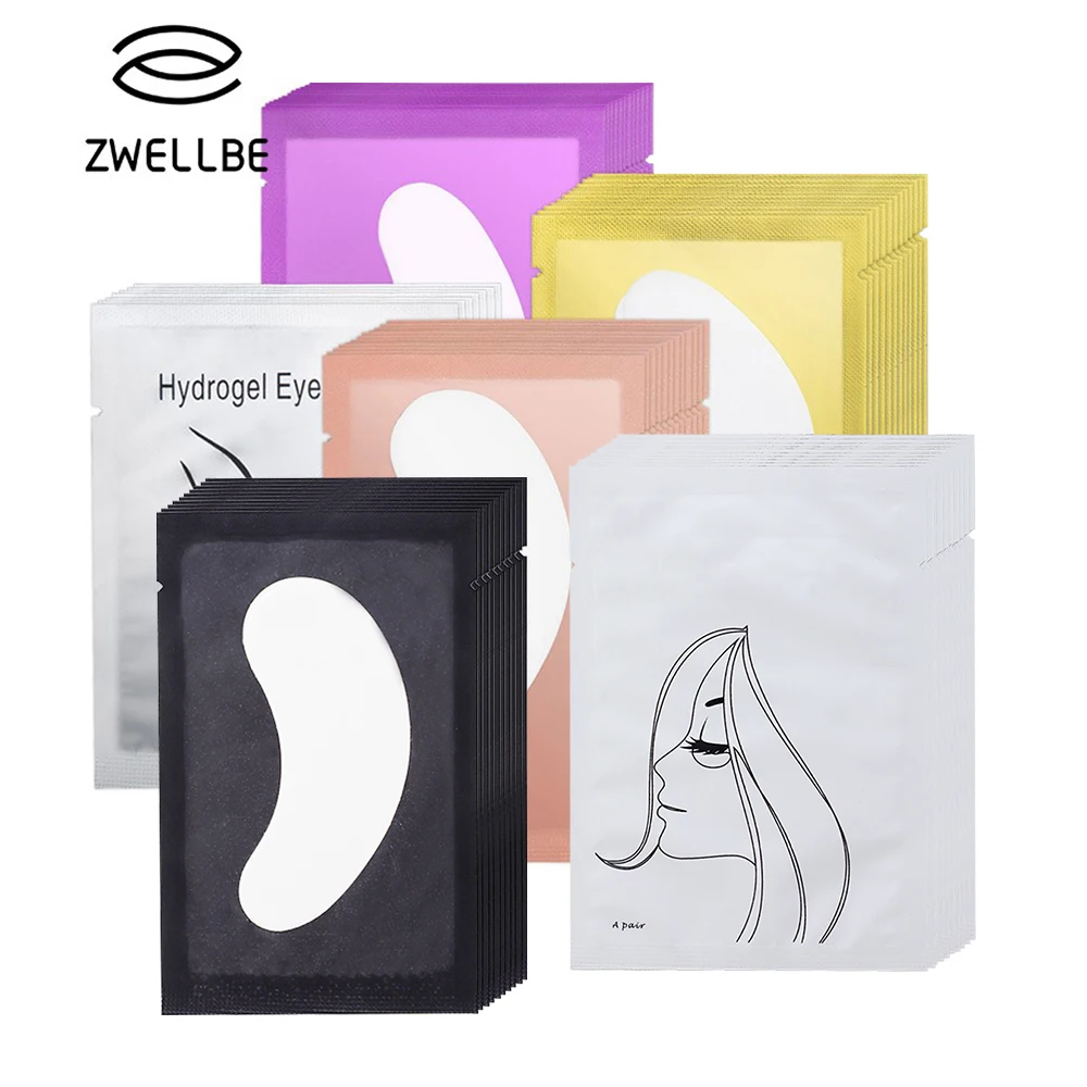 50/100 пар пластырей под глазами Прививка ресниц накладки для гелевые наращивания