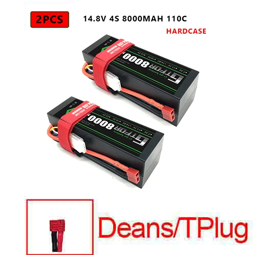 2PCS4S8000HARDDEAN DXF Lipo батарея 4S 8000mah 8400mah 14,8 V 110C 220C Hardcase для 1/8 1/10 масштаб Электрический радиоуправляемый Багги Truggy гусеничный автомобиль - Цвет: 2PCS4S8000HARDDEAN