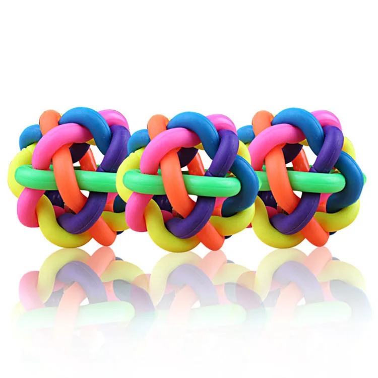 Colorful Изделия для домашних кошек молярный цветной резиновый шар Puzzl Toys - Цвет: Colorful
